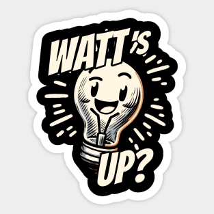 Watts up Light bulb Physics humor Sticker